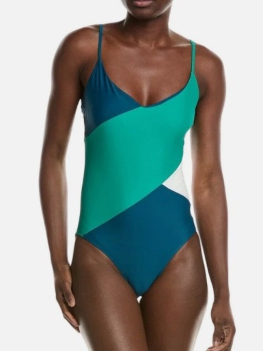 Summersalt Brand Women's size 20 Green/Blue/White The Marina One Piece Swimsuit